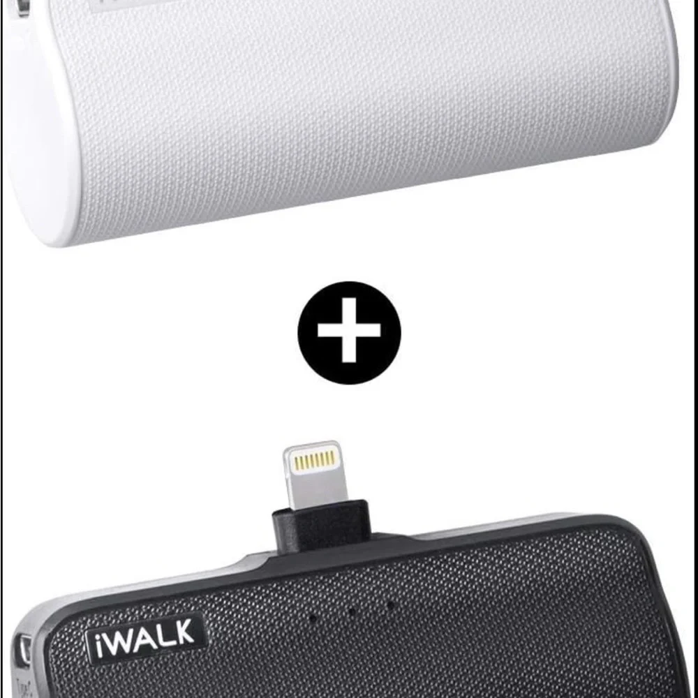 iWALK portable white colored 3350 mAh power bank iPhone battery charger USB-C
